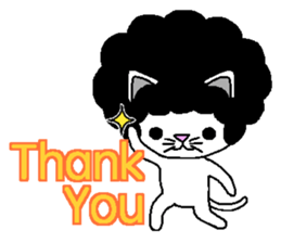 Funky Afro Cat sticker #4470964