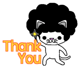 Funky Afro Cat sticker #4470964