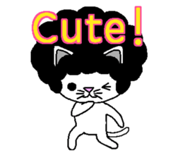 Funky Afro Cat sticker #4470966