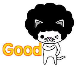 Funky Afro Cat sticker #4470971