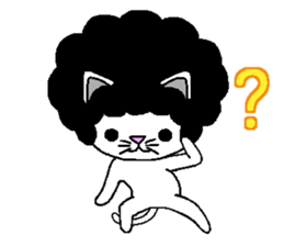 Funky Afro Cat sticker #4470972