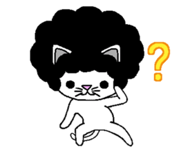 Funky Afro Cat sticker #4470972