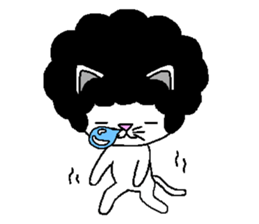 Funky Afro Cat sticker #4470975