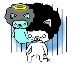 Funky Afro Cat sticker #4470978