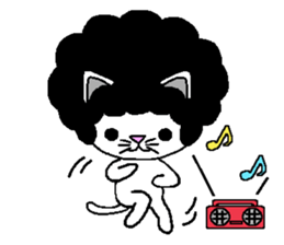 Funky Afro Cat sticker #4470979
