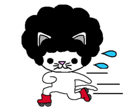 Funky Afro Cat sticker #4470980