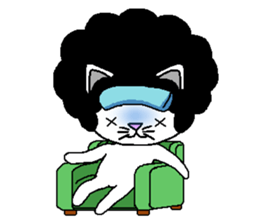 Funky Afro Cat sticker #4470981