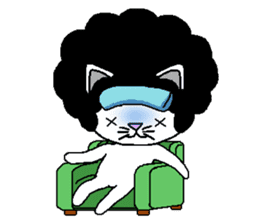 Funky Afro Cat sticker #4470981