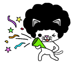 Funky Afro Cat sticker #4470983