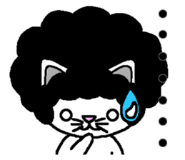 Funky Afro Cat sticker #4470984