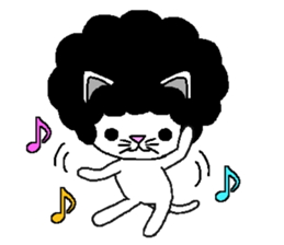 Funky Afro Cat sticker #4470988