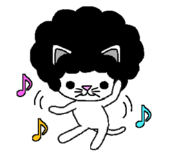 Funky Afro Cat sticker #4470988
