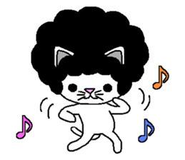 Funky Afro Cat sticker #4470989