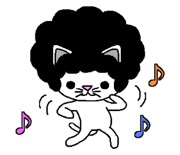 Funky Afro Cat sticker #4470989
