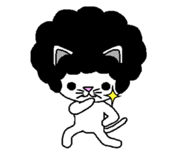 Funky Afro Cat sticker #4470991