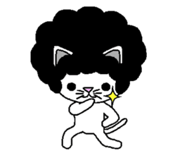 Funky Afro Cat sticker #4470991