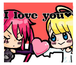 Angel-kun and Devil-chan. sticker #4474174