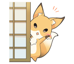 Girly fox sticker #4475089