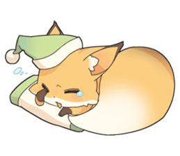 Girly fox sticker #4475093