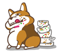 Corgi Run sticker #4475159