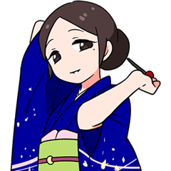 Elegant kimono woman