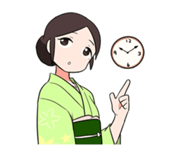 Elegant kimono woman sticker #4475517