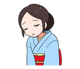 Elegant kimono woman sticker #4475541