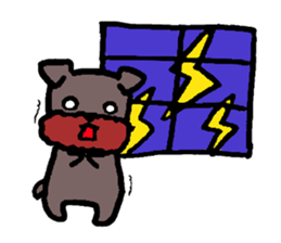 Yorkie Marron that floppy ears 3 sticker #4476355