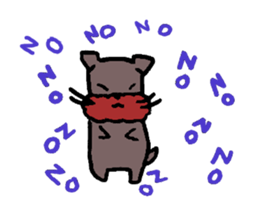 Yorkie Marron that floppy ears 3 sticker #4476356