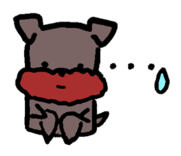 Yorkie Marron that floppy ears 3 sticker #4476358