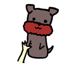 Yorkie Marron that floppy ears 3 sticker #4476362