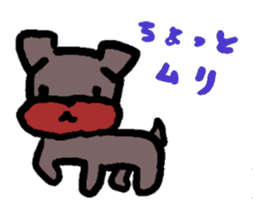 Yorkie Marron that floppy ears 3 sticker #4476363