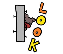 Yorkie Marron that floppy ears 3 sticker #4476364