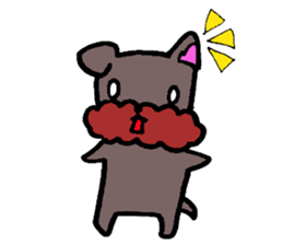 Yorkie Marron that floppy ears 3 sticker #4476369