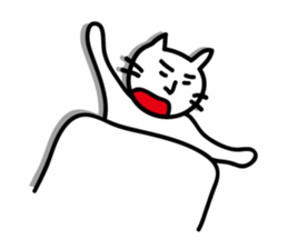 white cat sticker by keimaru sticker #4476632