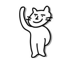white cat sticker by keimaru sticker #4476638