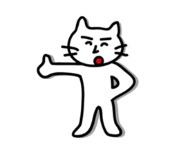 white cat sticker by keimaru sticker #4476642
