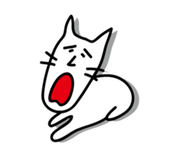 white cat sticker by keimaru sticker #4476649