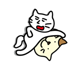 white cat sticker by keimaru sticker #4476663