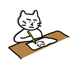 white cat sticker by keimaru sticker #4476664