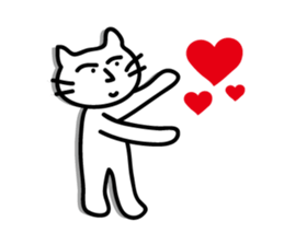 white cat sticker by keimaru sticker #4476669