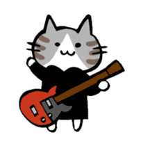The cat which likes concerts! sticker #4477296