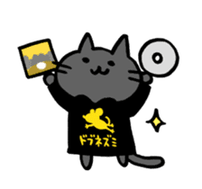 The cat which likes concerts! sticker #4477302