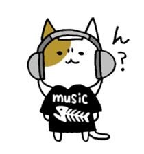 The cat which likes concerts! sticker #4477304