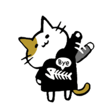 The cat which likes concerts! sticker #4477308