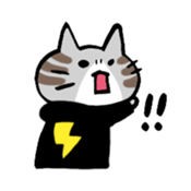 The cat which likes concerts! sticker #4477311