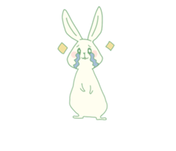 colorful rabbit stickers sticker #4477485