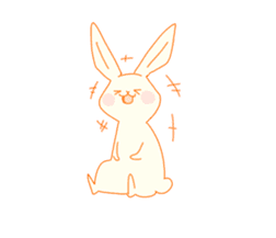 colorful rabbit stickers sticker #4477488