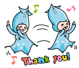 Toyama-ben Sticker "Kitokito Family" 2 sticker #4477637