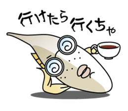 Toyama-ben Sticker "Kitokito Family" 2 sticker #4477656